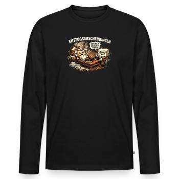 Entzugserscheinungen Kaffee Humor Shirt - Männer Premium Bio Langarmshirt - Schwarz - Vorne - Nico (187cm)