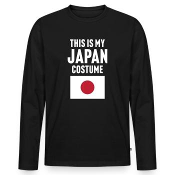 This my Japan costume - Men's Premium Organic Long Sleeve Shirt - black - Front - Nico (187cm)