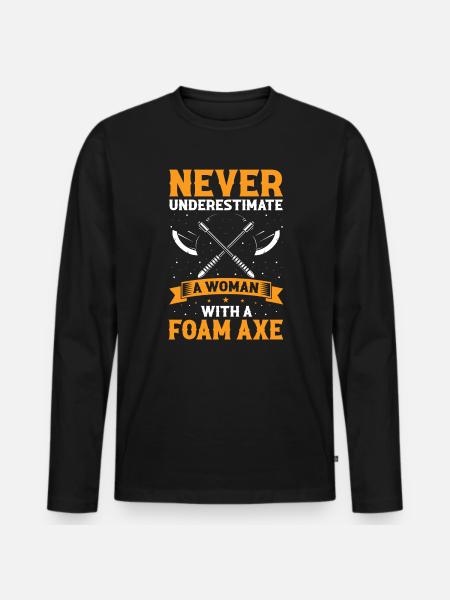 Sværdkamp til live-action rollespil og rollespil - Premium økologisk langærmet T-shirt til mænd - sort