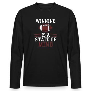 Winning is a state of mind - Männer Premium Bio Langarmshirt - Schwarz - Vorne - Nico (187cm)