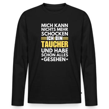 Non-shockable diver - Men's Premium Organic Long Sleeve Shirt - black - Front - Nico (187cm)