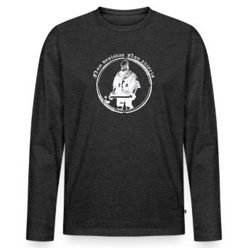 Knight Neither abandonment Nor retirement - Men's Premium Organic Long Sleeve Shirt - heather anthracite - Front - Nico (187cm)
