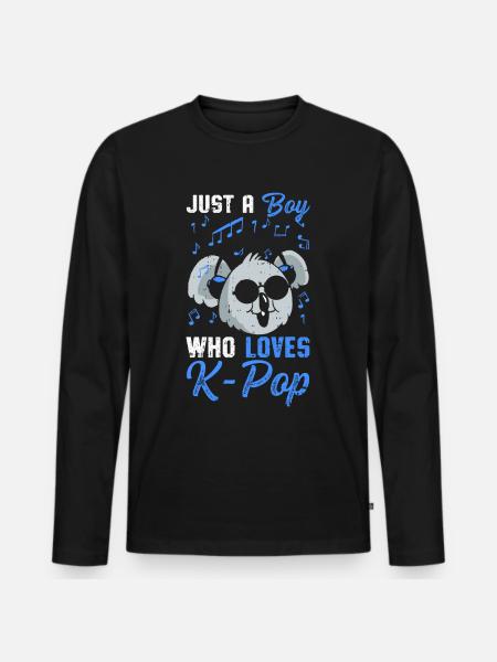 K-Pop - Männer Premium Bio Langarmshirt - Schwarz