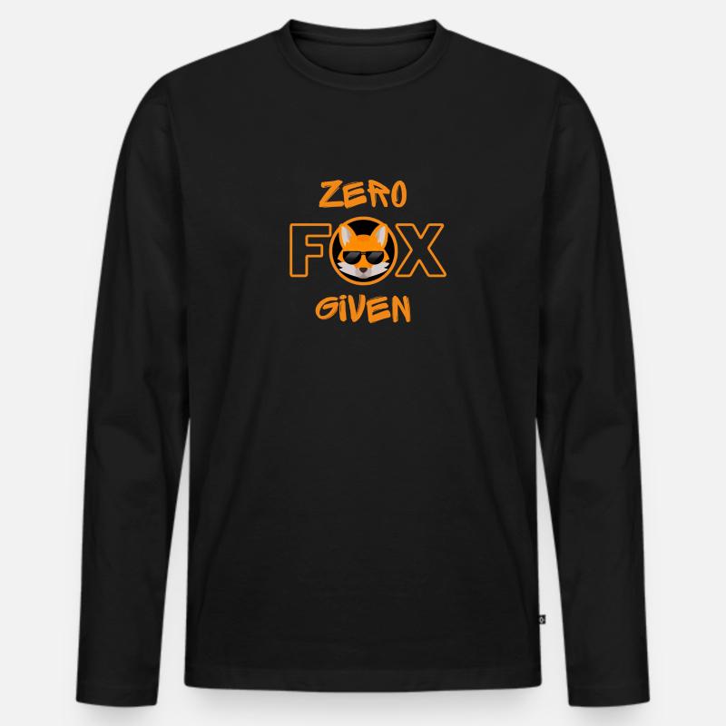 Zero Fox Given - Männer Premium Bio Langarmshirt - Schwarz