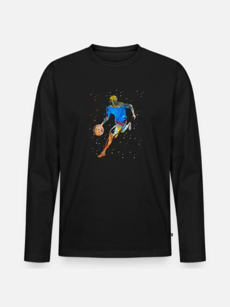 Basketball - Men's Premium Organic Long Sleeve Shirt - black