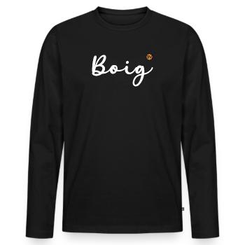 Catalan - Boig 2 – par OBV - T-shirt manches longues Premium bio Homme - noir - Devant - Nico (187cm)