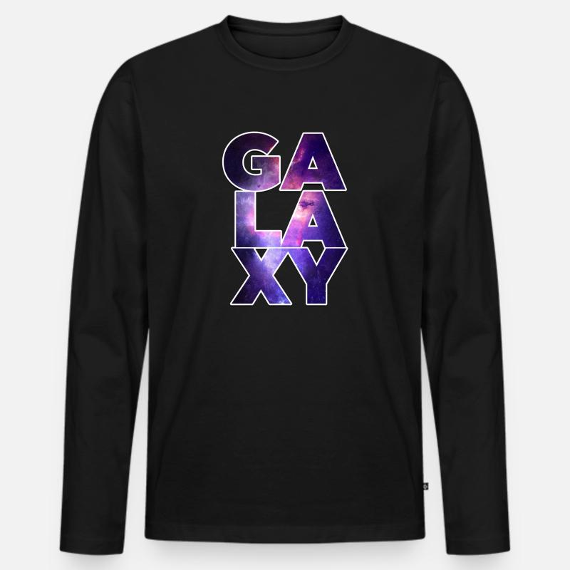 GALAXY Design ! - Männer Premium Bio Langarmshirt - Schwarz
