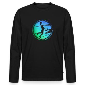 Basketball Players Young Basketball Players - Men's Premium Organic Long Sleeve Shirt - black - Front - Nico (187cm)