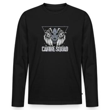 Canine Squad Dog Squad IGP Mondioring Dog - T-shirt manches longues Premium bio Homme - noir - Devant - Nico (187cm)