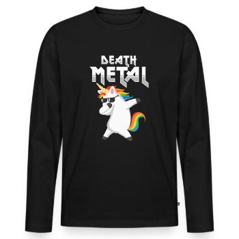 Festival de musique Death Metal Unicorn Hard Rock - T-shirt manches longues Premium bio Homme - noir - Devant - Nico (187cm)