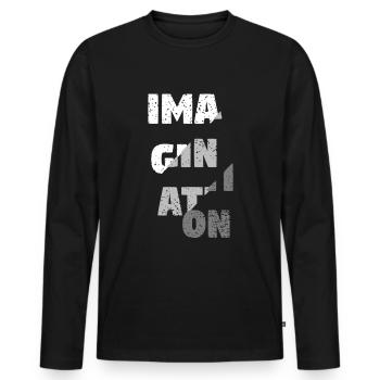 imagination - T-shirt manches longues Premium bio Homme - noir - Devant - Nico (187cm)