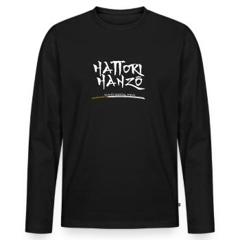 Hattori Hanzo | Samurai | Ninja | épée - T-shirt manches longues Premium bio Homme - noir - Devant - Nico (187cm)