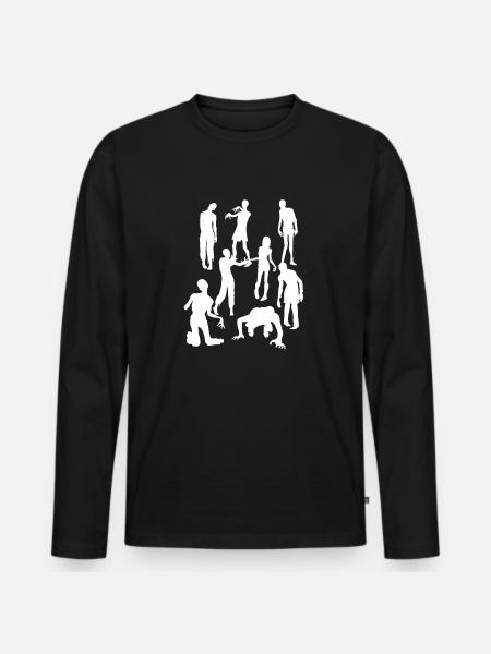ZOMBIE - Männer Premium Bio Langarmshirt - Schwarz