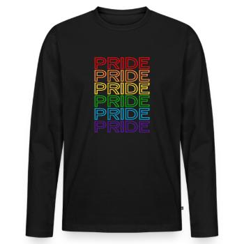 Pride Day - Pride 5 - Männer Premium Bio Langarmshirt - Schwarz - Vorne - Nico (187cm)