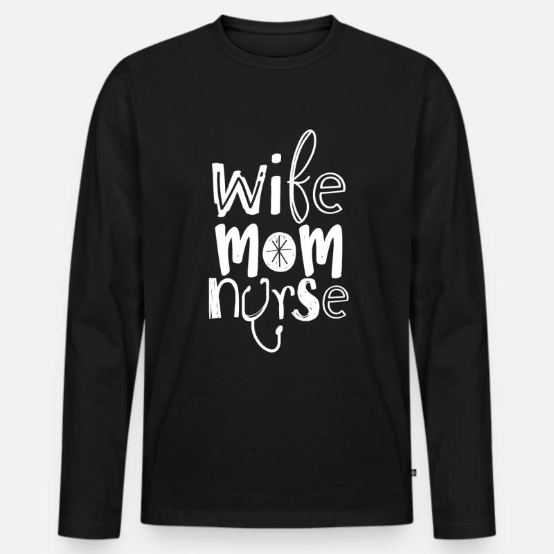 Krankenschwester - Männer Premium Bio Langarmshirt - Schwarz