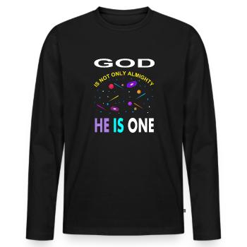 Allah est seulement Dieu est un poison musulman tout-puissant - T-shirt manches longues Premium bio Homme - noir - Devant - Nico (187cm)