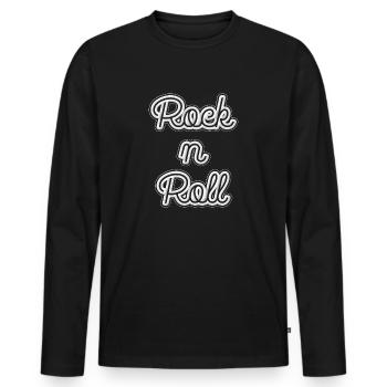 Rock'n'roll rockabilly maximum rocknroll - T-shirt manches longues Premium bio Homme - noir - Devant - Nico (187cm)