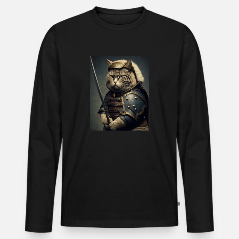 Chatmurai 18 - Männer Premium Bio Langarmshirt - Schwarz