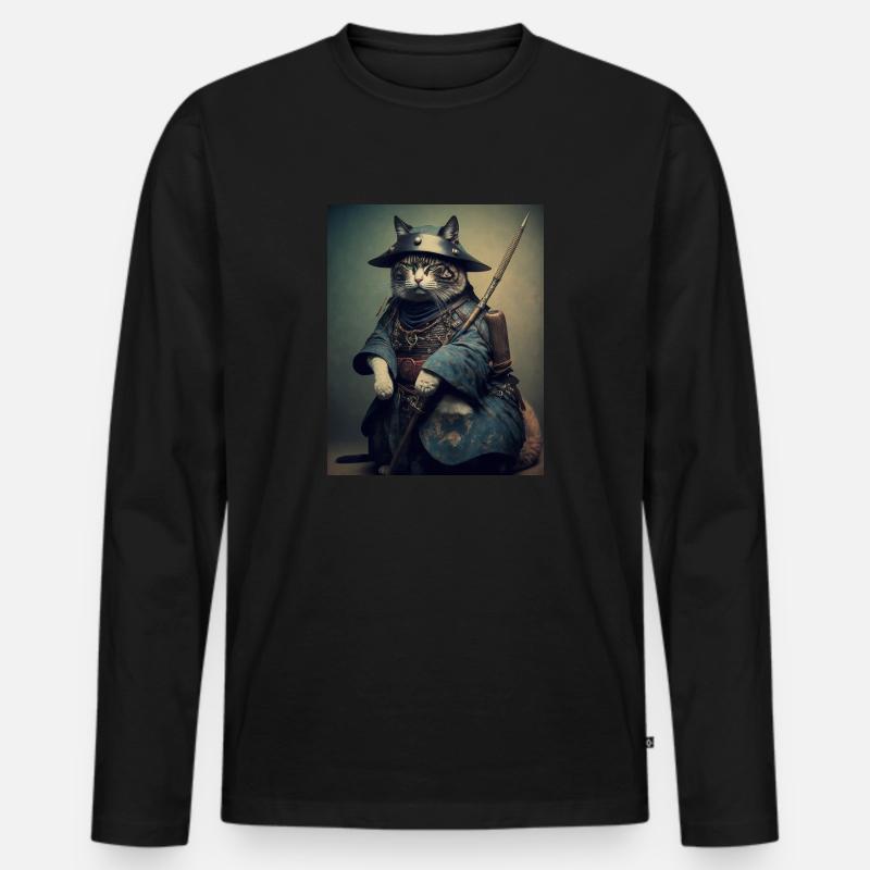 Chatmurai 4 - Männer Premium Bio Langarmshirt - Schwarz
