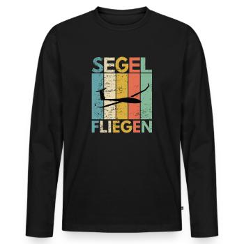 Segelfliegen Design für Segelflieger Segelflug - Männer Premium Bio Langarmshirt - Schwarz - Vorne - Nico (187cm)