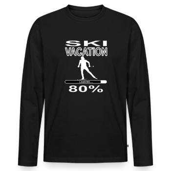 Ski Holiday Ski Goggles Ski Slalom Idée cadeau - T-shirt manches longues Premium bio Homme - noir - Devant - Nico (187cm)