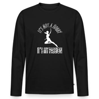 Archery Shooting Sports Equestrian Bow Gift Idea - Men's Premium Organic Long Sleeve Shirt - black - Front - Nico (187cm)