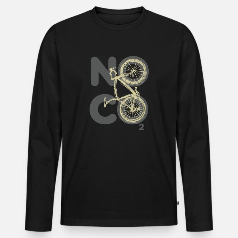 No CO2 - Männer Premium Bio Langarmshirt - Schwarz