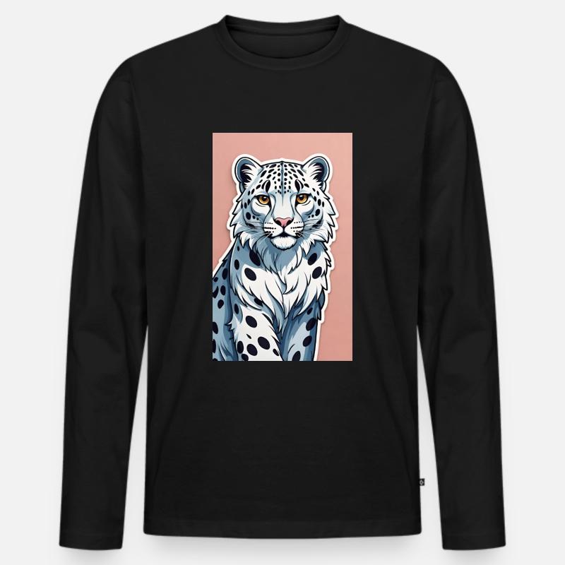 Snow Leopard | Leopard | Predator - Men's Premium Organic Long Sleeve Shirt - black