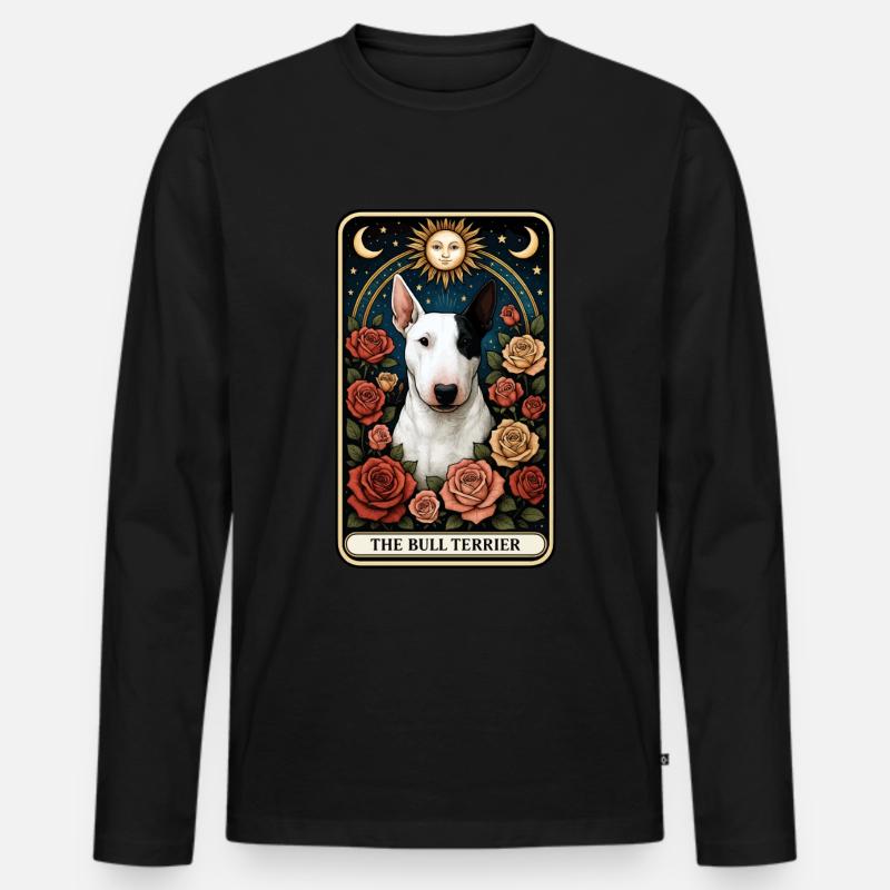 Bullterrier - Männer Premium Bio Langarmshirt - Schwarz