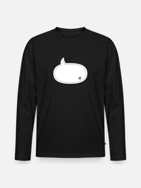 speech balloon patch - Men's Premium Organic Long Sleeve Shirt - black