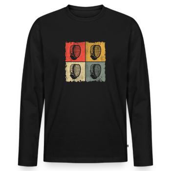 Fechten Fechtsport Fencing Fechter - Men's Premium Organic Long Sleeve Shirt - black - Front - Nico (187cm)