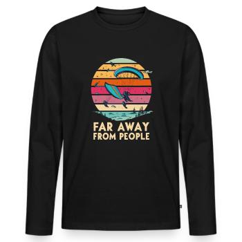 Paragliding - Männer Premium Bio Langarmshirt - Schwarz - Vorne - Nico (187cm)