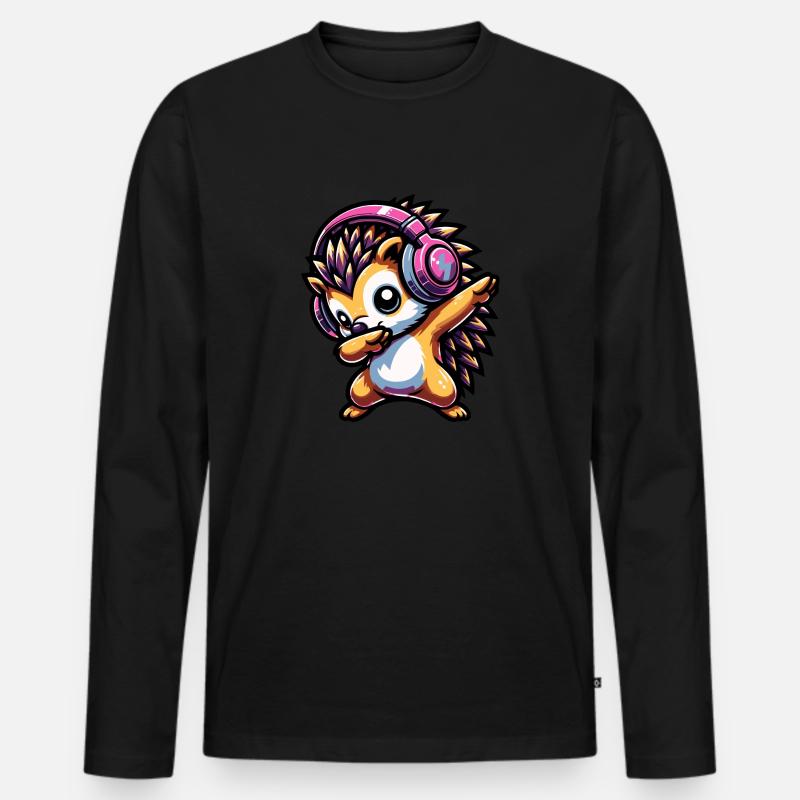Dabbing Hérisson T-shirt manches longues Premium bio Homme