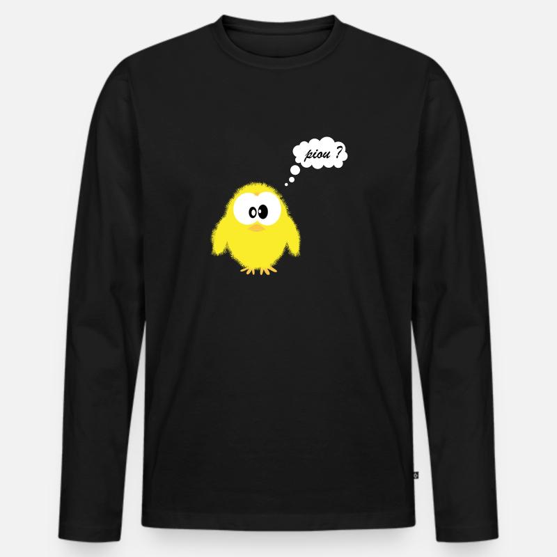 piou dev - T-shirt manches longues Premium bio Homme - noir