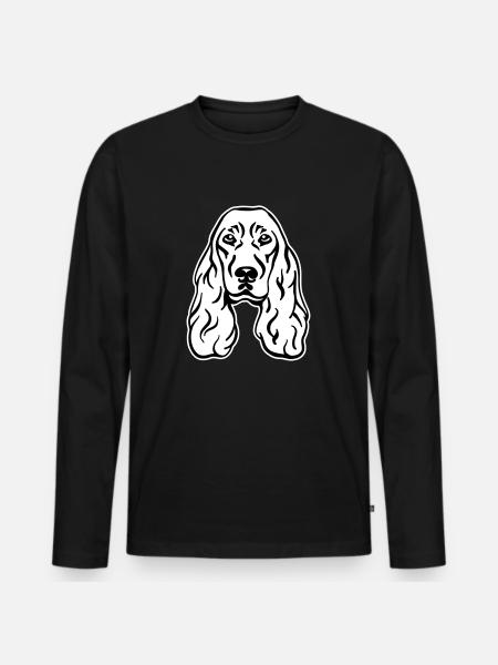 Cocker Spaniel - Männer Premium Bio Langarmshirt - Schwarz