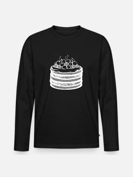 Cake baking baker confectioner - Men's Premium Organic Long Sleeve Shirt - black