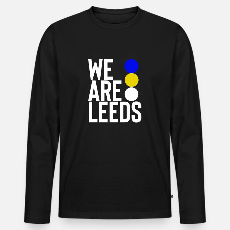 Leeds - Männer Premium Bio Langarmshirt - Schwarz