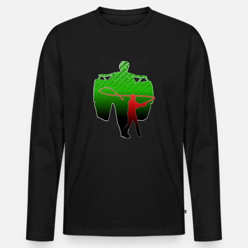 Trychle und Geisslechlöpfe - Männer Premium Bio Langarmshirt - Schwarz