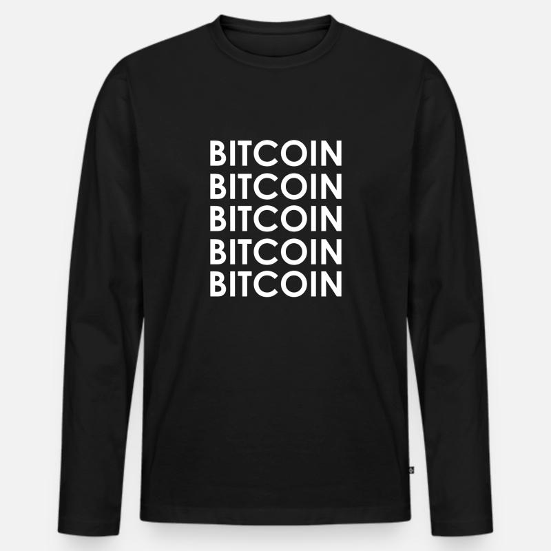 Crypto Bitcoin Trading - Männer Premium Bio Langarmshirt - Schwarz
