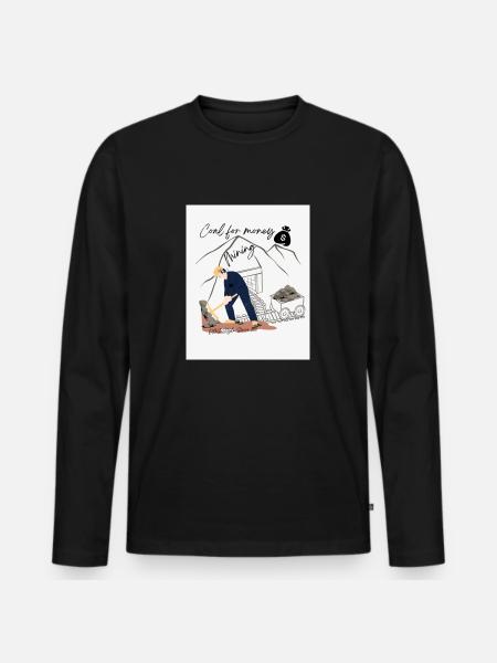Mining Design - Men's Premium Organic Long Sleeve Shirt - black