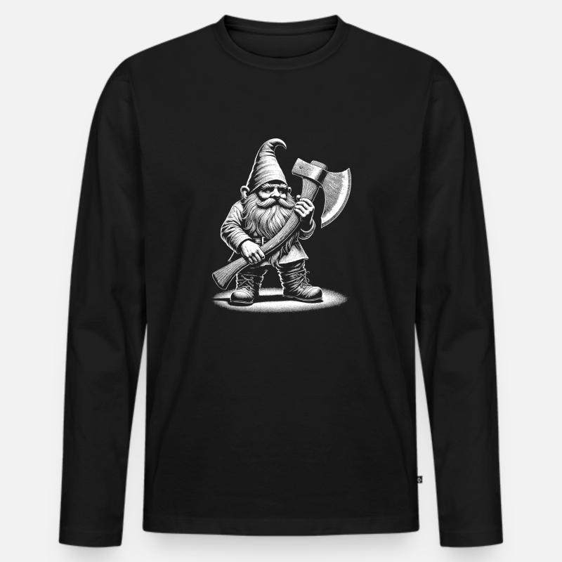 Holzfäller - Männer Premium Bio Langarmshirt - Schwarz