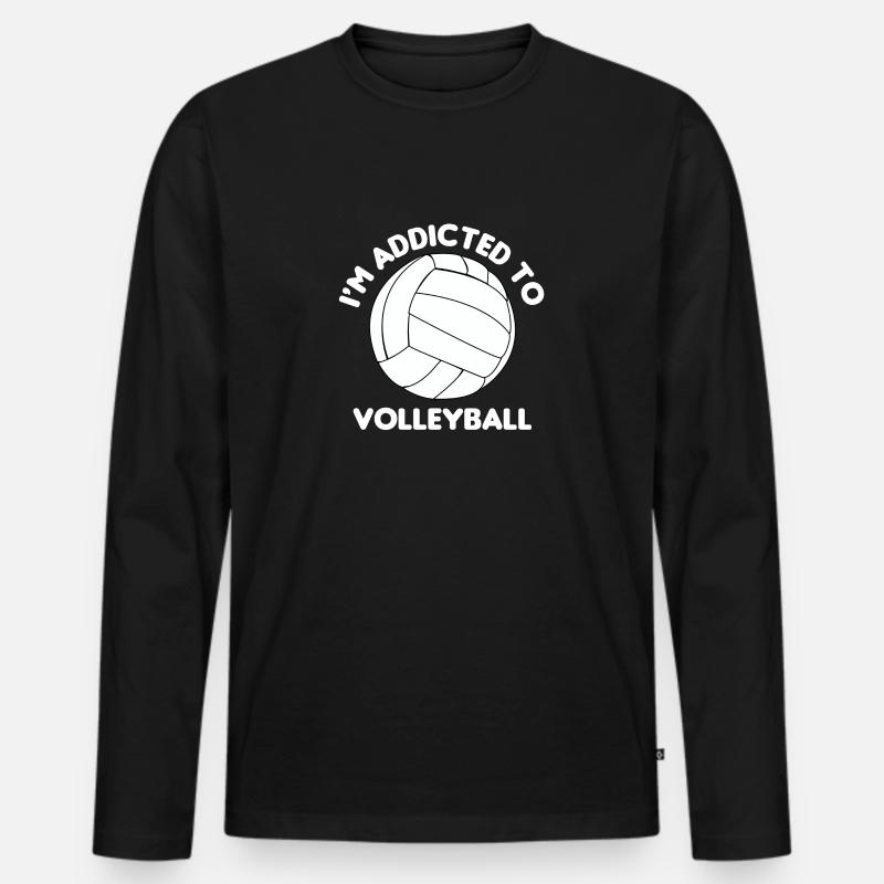 Volleyball - Männer Premium Bio Langarmshirt - Schwarz