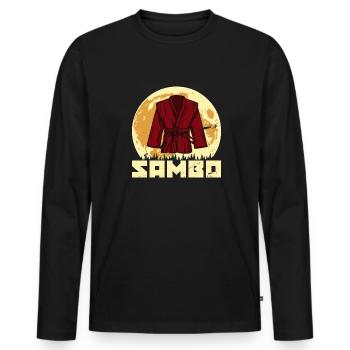 Sambo martial artists wrestling Russian martial art - Men's Premium Organic Long Sleeve Shirt - black - Front - Nico (187cm)