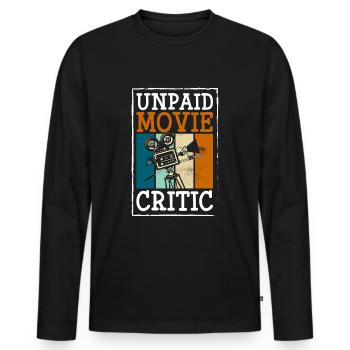 movie lover actor flap Hollywood - Men's Premium Organic Long Sleeve Shirt - black - Front - Nico (187cm)