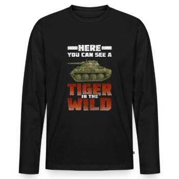 War Panzerkampfwagen Weapons Bundeswehr - Men's Premium Organic Long Sleeve Shirt - black - Front - Nico (187cm)
