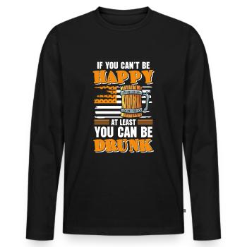 Beer drinkers booze drinking pub - Men's Premium Organic Long Sleeve Shirt - black - Front - Nico (187cm)