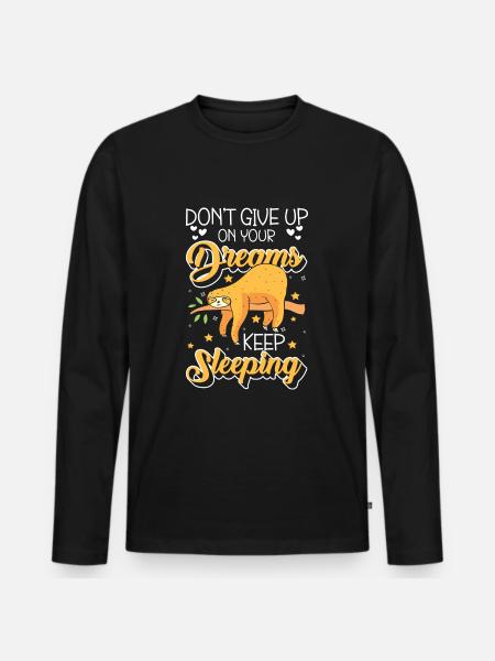 Sloth Cozy Trailer - Men's Premium Organic Long Sleeve Shirt - black
