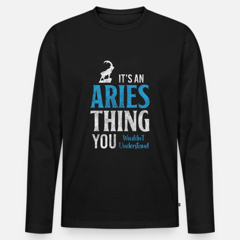 Horoskop Astrologie Aberglaube Stolz - Männer Premium Bio Langarmshirt - Schwarz