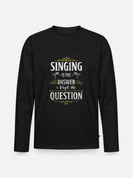 Singing Passion Musical Band - Men's Premium Organic Long Sleeve Shirt - black