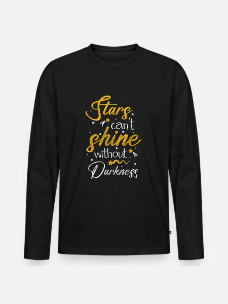 Star, Sky, Space, Night Sky - Men's Premium Organic Long Sleeve Shirt - black